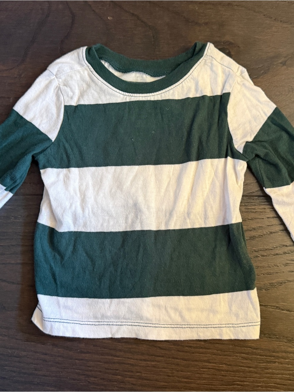 Old Navy Wide-Stripe Green & White Long-Sleeve Top toddlers